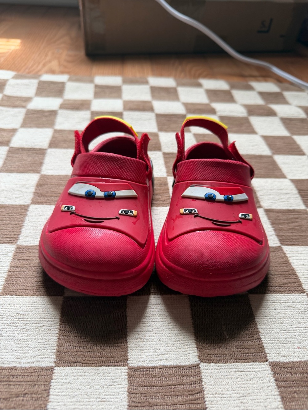Disney Red Lightning McQueen Kids Slip-On Sandals